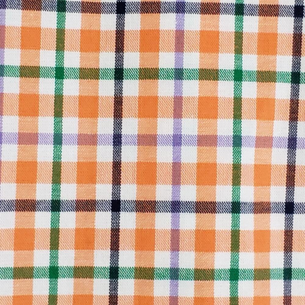 Polo Ralph Lauren Shirt Men’s Large Slim Orange Plaid LS Button Down - Picture 8 of 10